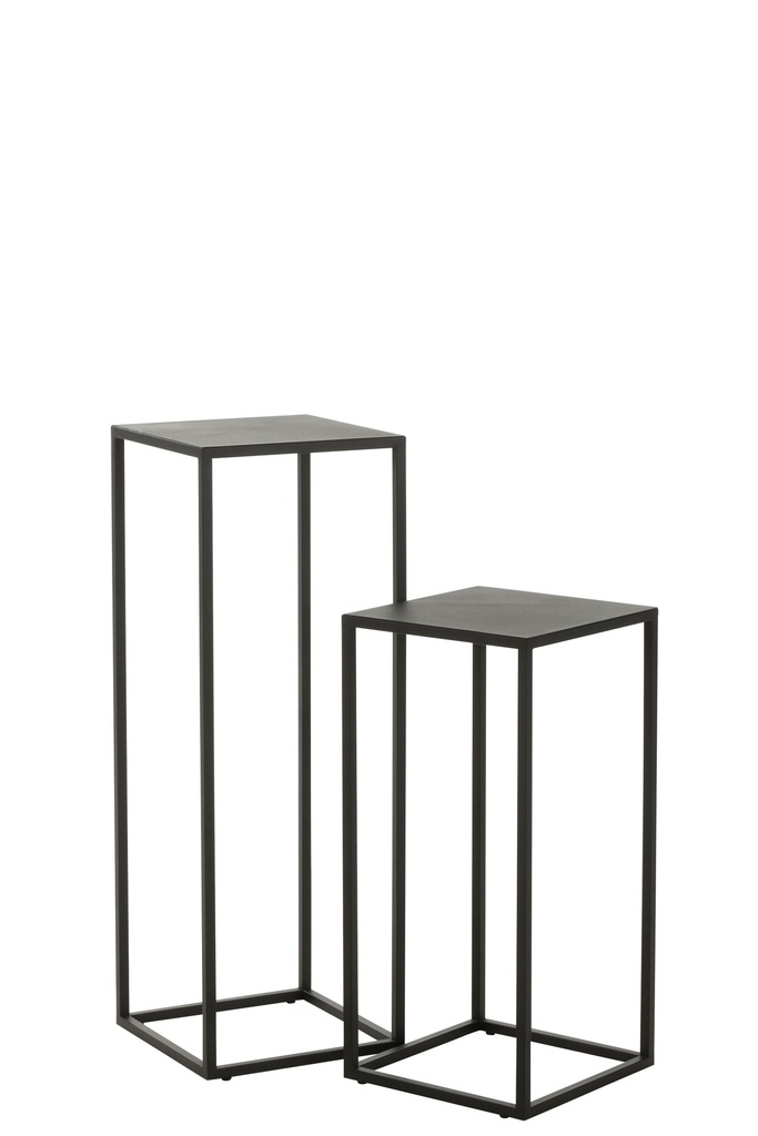 [86171] Set Of 2 Side Tables Square