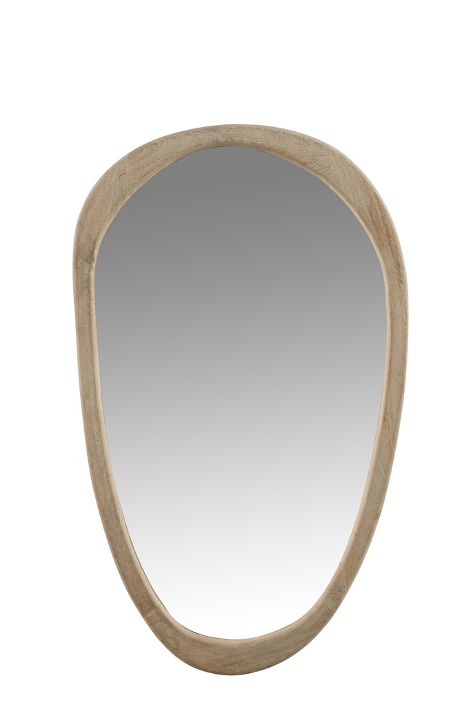 [91005] Miroir irrégulier en bois de manguier, grand format