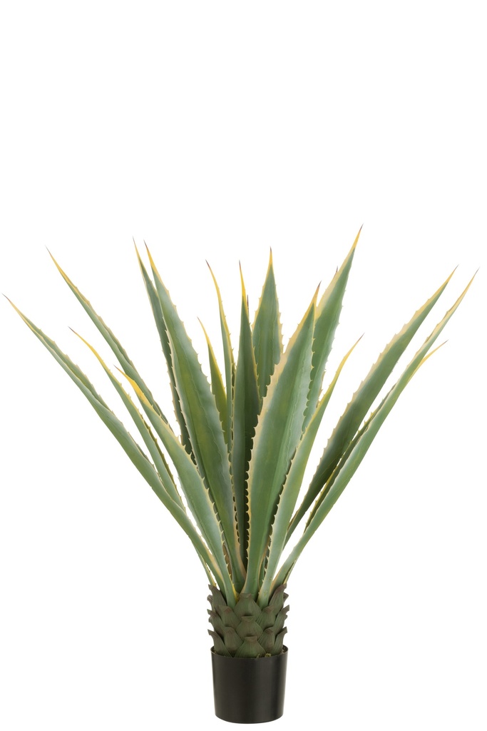 [54362] Agave Yellow Edge Pot Artificial