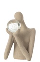 Buste Boule Résine/Cristal Beige