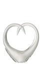 Paperweight Heart Glass Transparent Large