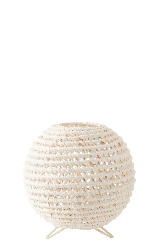 Table Lamp Round Braided Metal