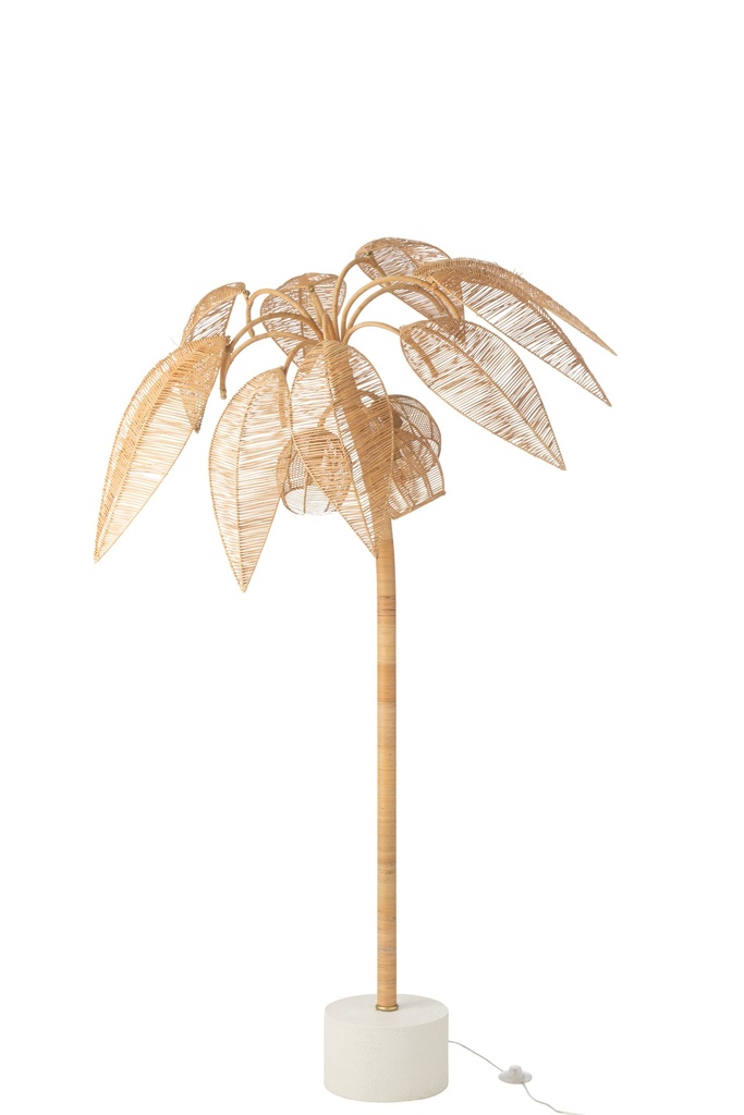 Lampadaire en canne de cocotier