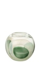 Vase Livy Verre Vert/Blanc/Transparent Petit
