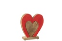 Heart Double On Stand Mango