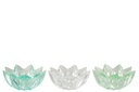 Tealight Holder Flowers Cold Glass