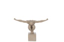 Sportif sur socle en marbre poly