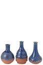 Vase Léo Porcelaine Bleu/Terra Assortiment