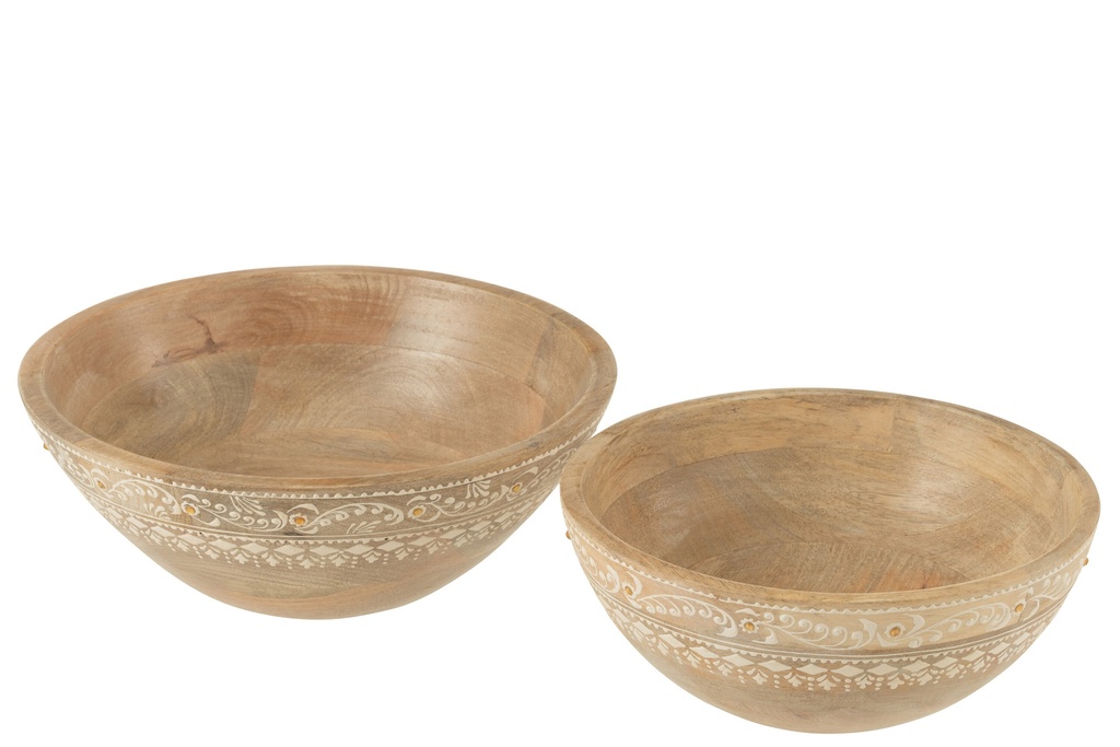 Lot de 2 bols Perles Mangue
