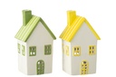Teelichthlater House Dolomite Yellow/Green Assortment