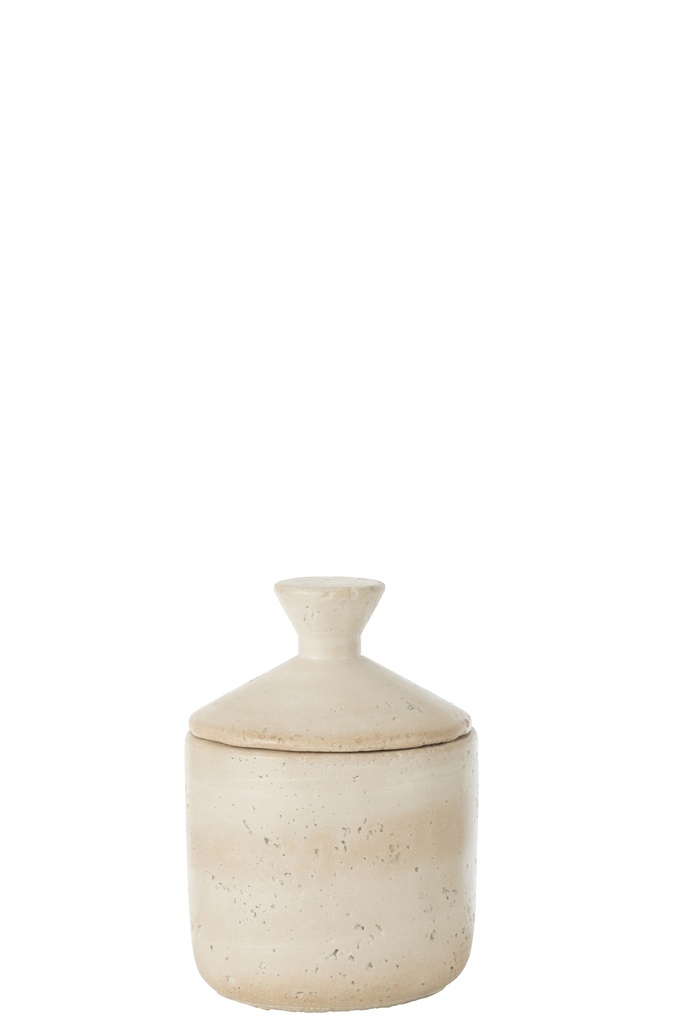 Jar Decorative Olina Cement Cream